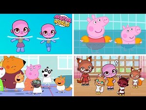 Peppa Pig in Avatar World | Miss Rabbit's relaxation Class | Swimming