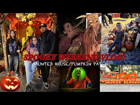 Halloween haunted ￼house in HOBBS GROVE 2025 | VOSSER FARMS Pumpkin patch | Decorating my porch