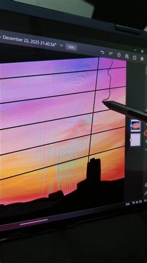 Painting my window view sunset 🪟🌄 #digitalpainting #sunsetview #trending