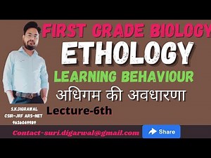 Learning Behaviour Video Lecture | Zoology Optional Notes for UPSC