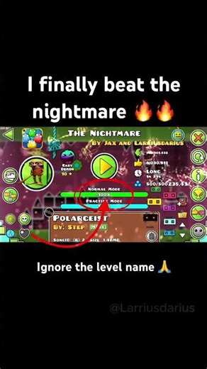 The level name is the only thing wrong 😊 #geometrydash