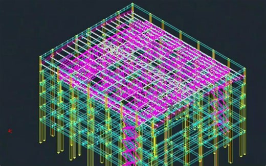 工业厂房混合结构整体组装模型五算pkpm