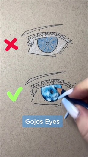 Gojos Augen Tutorial #anime #zeichnen #jujutsukaisen #gojosatoru #animefyp