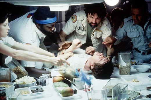 John Hurt's iconic 'chestburster' scene from Alien