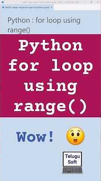 Python for loop using range 🤔 #shorts #python #coding #telugu