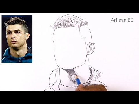 How To Draw Realistic face Cristiano Ronaldo || Step by step easy pencil sketch #cr7