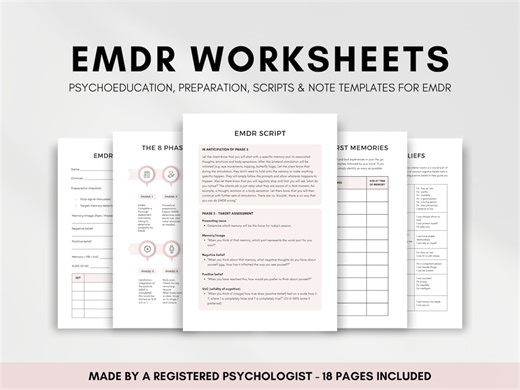 EMDR Worksheets Bundle: 8 Phases, Client Handouts (digital Download) - Etsy Canada