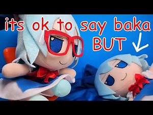Cirno from Touhou Project talks on the phone with her mom