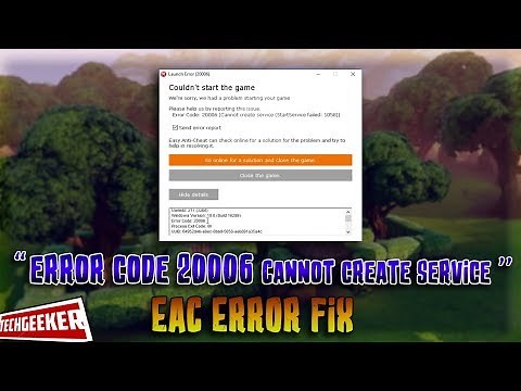 Fix Fortnite Error Code 20006 "StartService Failed 1058" - WORKS 100%