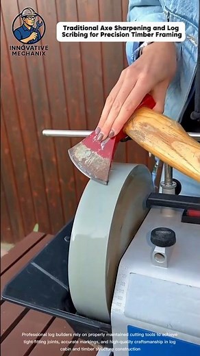 Traditional Axe Sharpening and Log Scribing for Precision Timber Framing