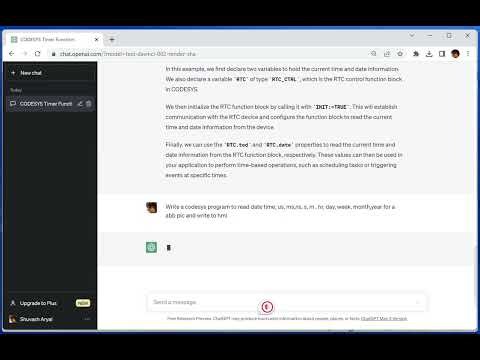 10 Timer Function, Date and Time Function in Codesys Using ChatGPT