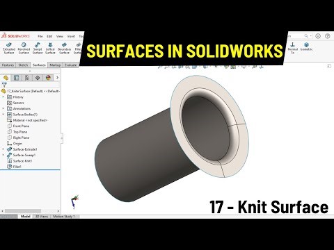 Knit Surface in SOLIDWORKS | Surface Modeling