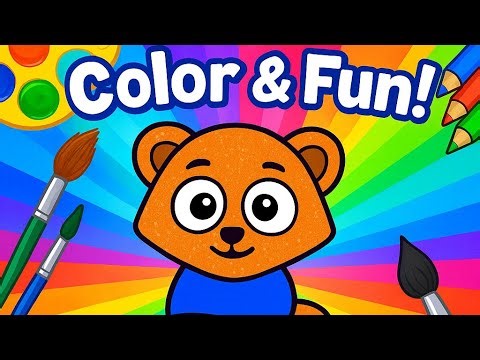 🎨 Paint and Play | Cute Bear Drawing for Kids 🐻✨