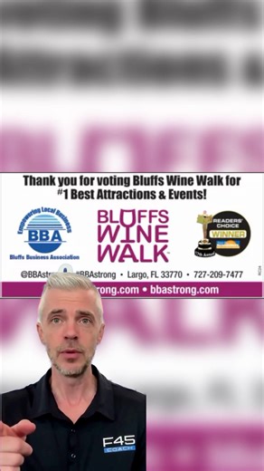 🎉 Scan to WIN 3 Months FREE at F45 Training Largo East! Catch us at the Bluffs Wine Walk this Saturday — look for the F45 car and stop by for your chance to win big! 💪🍷 | F45 Training - Largo East