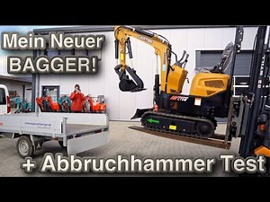 Ich hab mir einen Bagger gekauft! Erster Test und Abbruchhammer Vergleich!