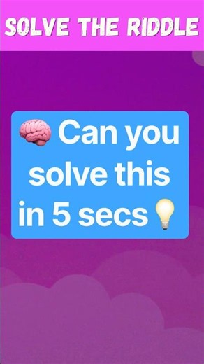 Can You Solve This Tricky Riddle? 🧠 | Riddle Challenge #shorts #ytshorts #challenge #riddles