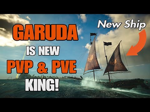 Skull and Bones fully upgraded Garuda best ship for PVP and PVE | highest DPS sharpshooter level 6