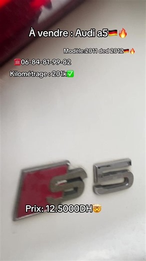 Audi A5 à vendre 2011-2012 — kilométrage 201k, 12.5000DH