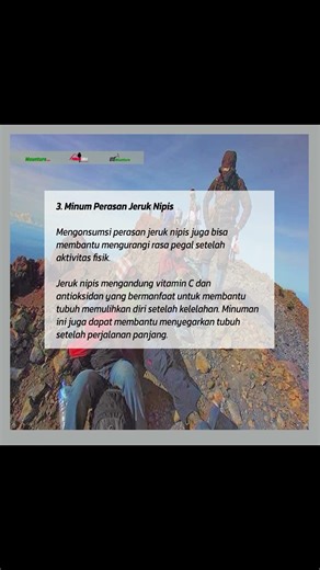 Cara Atasi Pegal Setelah Mendaki Gunung #mounture