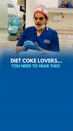 Just because a drink is sugar-free doesn’t mean it’s tooth-friendly. Diet Coke may not have sugar… but it is acidic enough to soften and erode enamel over time. And once enamel wears down, there’s no natural way to get it back. That means higher chances of: • Sensitivity • Cavities • Yellow-looking teeth • Faster wear & tear So in your 20s, or at any age, please don’t fall for the “no sugar = safe for teeth” myth. Acidic drinks can damage teeth even without sugar. If you love your teeth (and you
