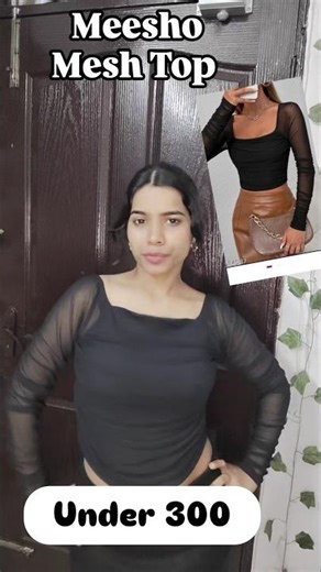 Meesho Black mesh top #shorts #meeshofinds #makeupmeshtop