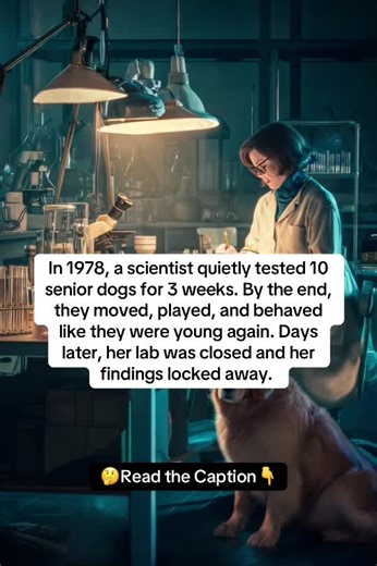 Dr. Reyes never looked for fame. She just wanted to help aging dogs live better. Her 1978 experiment was small — 10 senior dogs, 3 weeks, one change: a full diet built on natural nutrients and collagen. Her notes were confiscated, but a copy survived. It showed what happened in just 21 days: Week 1: appetite and energy returned. Week 2: coats shining again. Week 3: stiffness gone, full mobility restored. Her conclusion was simple: “Age is not the disease. Loss is.” I didn’t believe it until I sa