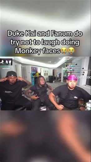 Duke, Kai & Fanum Try Not To Laugh is IMPOSSIBLE 😭💀 #shorts
