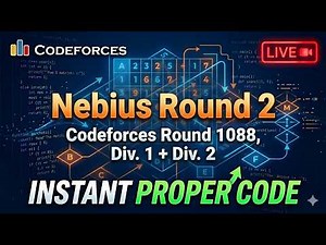 🔴 LIVE – Nebius Round 2 (Codeforces Round 1088 Div.1 + Div.2) | C++ | CP | D. AND-array