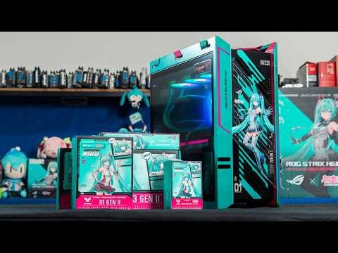Building the ULTIMATE Hatsune Miku Gaming PC! 🎧💚 (RTX 5080 ROG Build)