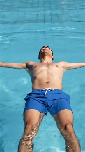 Learn to float on water easily. Relax, breathe, and let the water support you.”