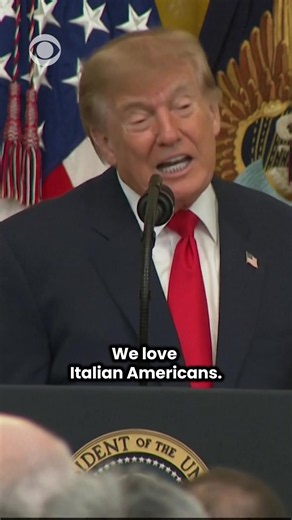 "We love Italian Americans," President Trump said during a Columbus Da... | Columbus Day