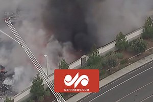 VIDEO: Fire erupts in warehouse near Los Angeles