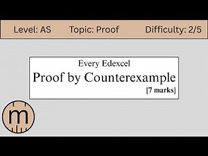 Every AS Proof By Counterexample [Edexcel]