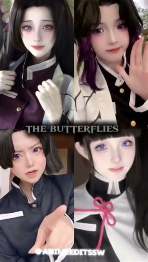 Butterflies and their Flowers #anime #kny #demonslayer #giyuu #shinobu #tanjiro #kanao #butterfly