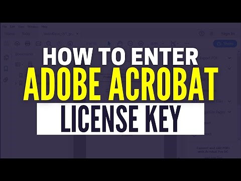 How to Enter Adobe Acrobat License Key (2025)