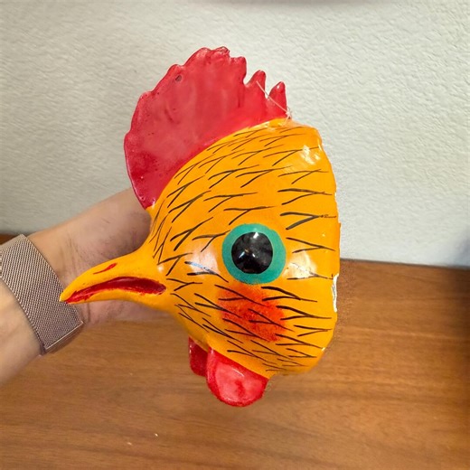 Vintage Hand-painted Coconut Mask – Mexican Folk Art Wall Decor - Etsy