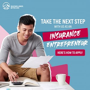 Guess what? With #AIAPhiippines, you can start a rewarding business by taking the next step to become an Insurance Entrepreneur. Part-time or full-time, pwedeng-pwede sumali. Ang dali lang mag-apply. Just visit https://bit.ly/StepUpWithAIAPH today. | AIA Philippines