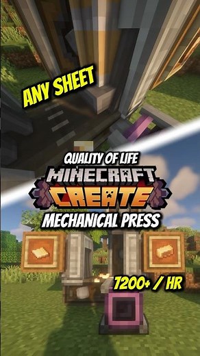 QOL Mechanical Press Minecraft Create #createmod #minecraft