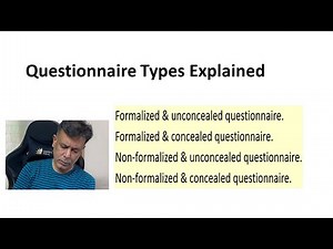 25 – Questionnaire Types Explained – Research Methods – MadhavanSV
