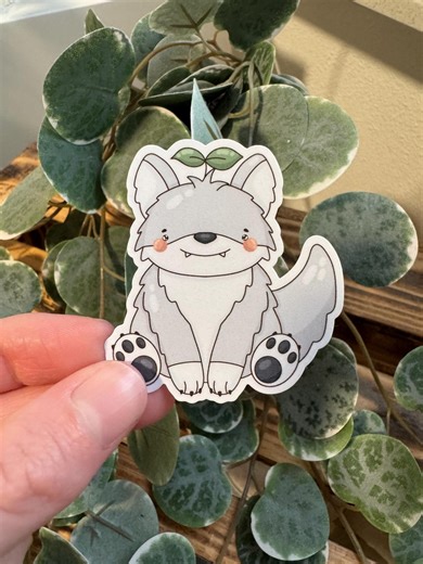 Kawaii Wolf Sticker Cute Laptop Sticker