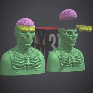 Coming Soon. An Immortal Masks collaboration with @studio_aki We are honored to add Akihito’s famous “Brain Dead” character to the Immortal Masks lineup. Digital Sculpture by @studio_aki Prints. By @thereyouhaveit3d The print was split into three areas to accommodate an order to the breakout from the epoxy molds. Stay tuned! | Immortal Masks