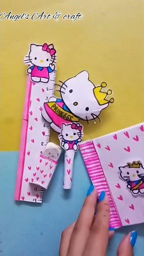DIY hello kitty cute stationary set with paper❣️💗