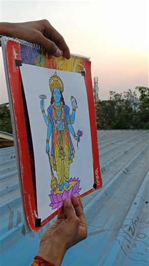 Bhagwan vishnu Drawing 🙏|