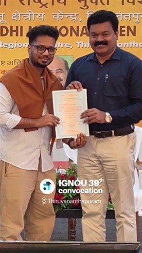 IGNOU 39th Convocation | April 07, 2026 | Trivandrum Regional Centre #ignou #convocationceremony