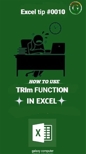 Excel TRIM Function का कमाल | Extra Spaces हटाने का आसान तरीका | #excel #tips #computer #shorts ...