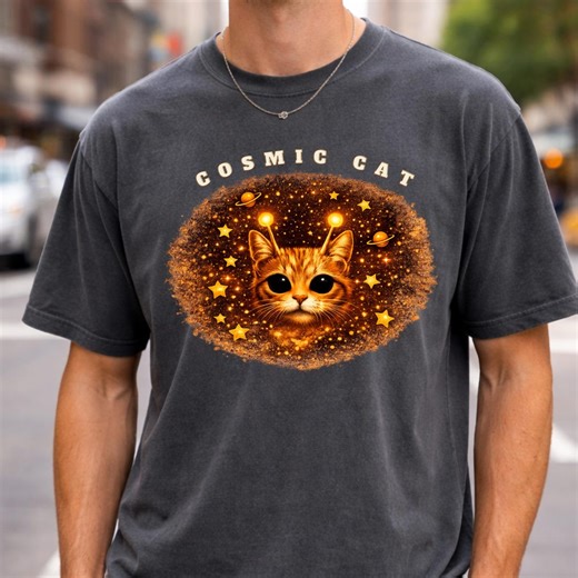 Cosmic Cat Shirt, Alien Cat Tee, Funny Weird Cat Shirt, Retro Space Cat Graphic Tee, Y2K Alien Kitty Shirt, Cute Galaxy Cat T-shirt - Etsy