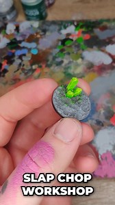 332K views · 4.6K reactions | An easy way to turn your left-over bits of sprue into cool crystal bases! Comment Workshop to get our free Slap Chop Workshop Paints Used Stormvermin Fur Dawnstone Administrtum Grey Tesseract Glow Moot Green Abaddon Black | Notts Hobbies | Facebook