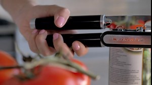 KitchenAid Classic Multifunction Can Opener and Bottle Opener Easy to Use, Razor Sharp Stainless Steel Cutting Wheel, Soft Ergonomic Handles, White