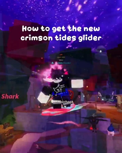 How to get the crimson tides glider and showcase #fisch #fisch