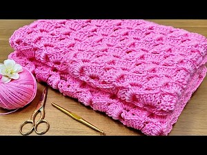 Easy Crochet Blanket Stitch Tutorial🩵 Step-by-Step for Absolute Beginners
